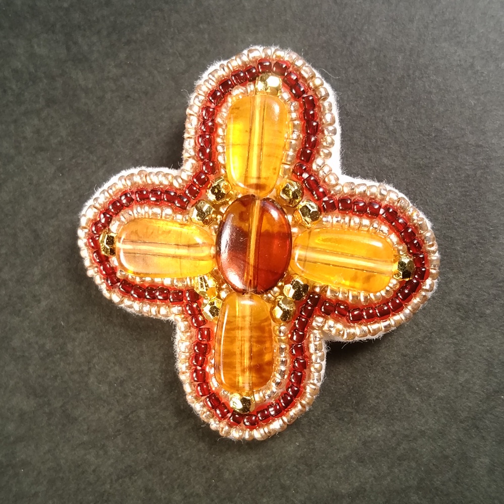 ブローチ「アンティーク風十字架<クロス>」BS002