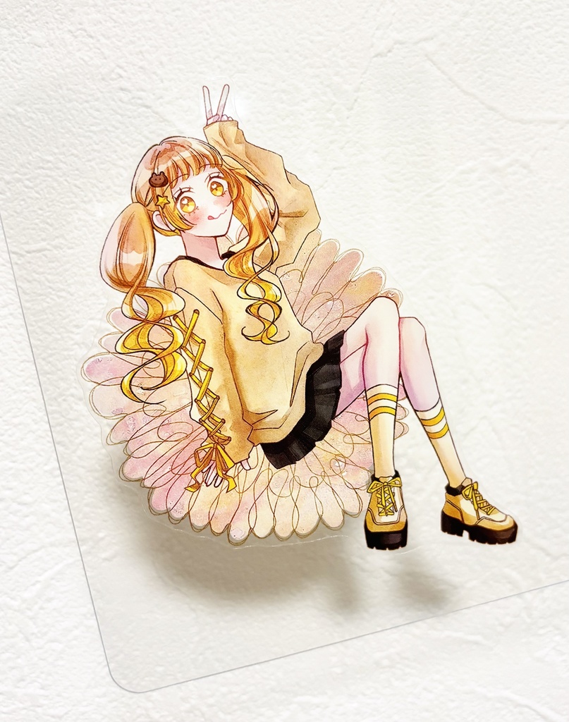 【ステッカーセット】花言葉とおんなのこ スマホに入るクリア5種セット