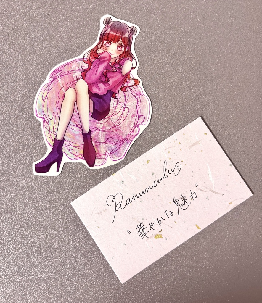 【ステッカー】花言葉とおんなのこ クリアステッカー全5種