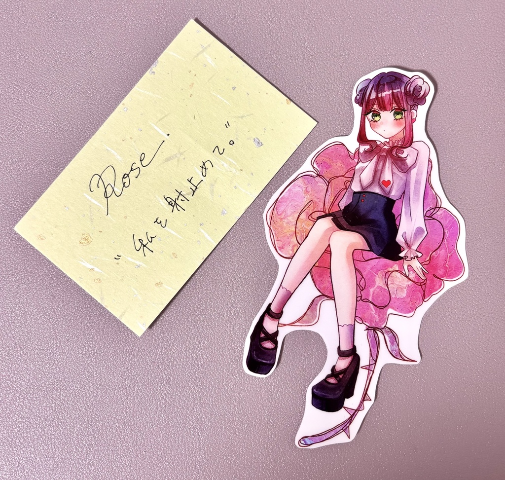 【ステッカー】花言葉とおんなのこ クリアステッカー全5種