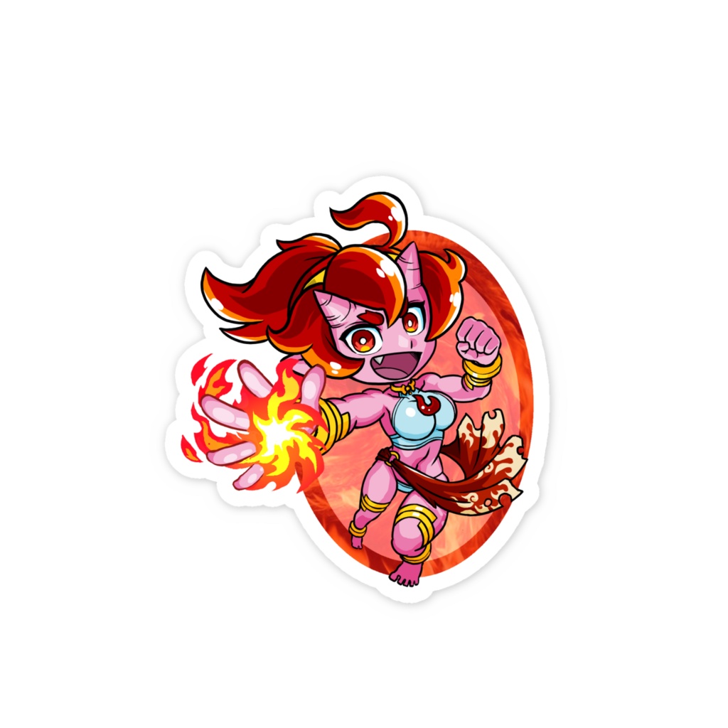 炎っぽいガール ステッカー