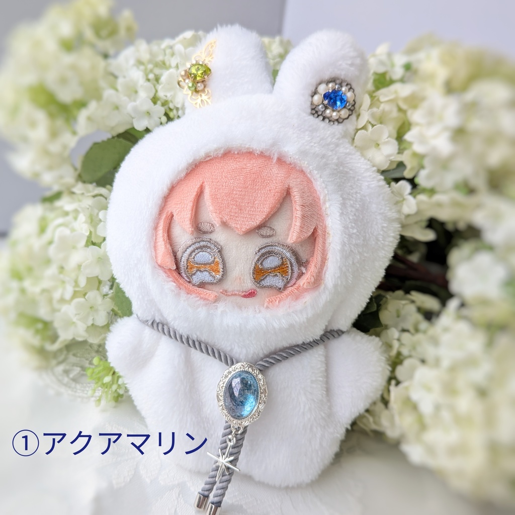 【ぬい用】ループタイ [鏡よ、鏡」ブルー系