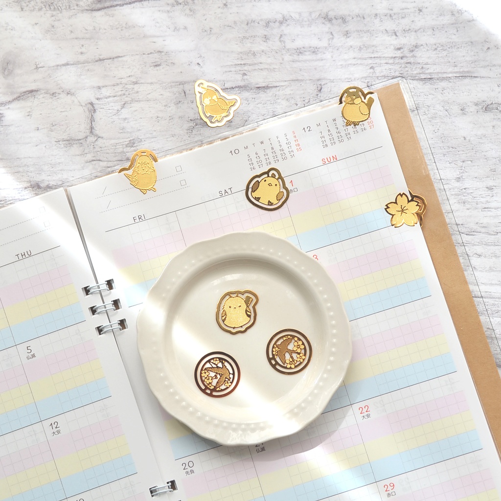 小鳥のメタルクリップ