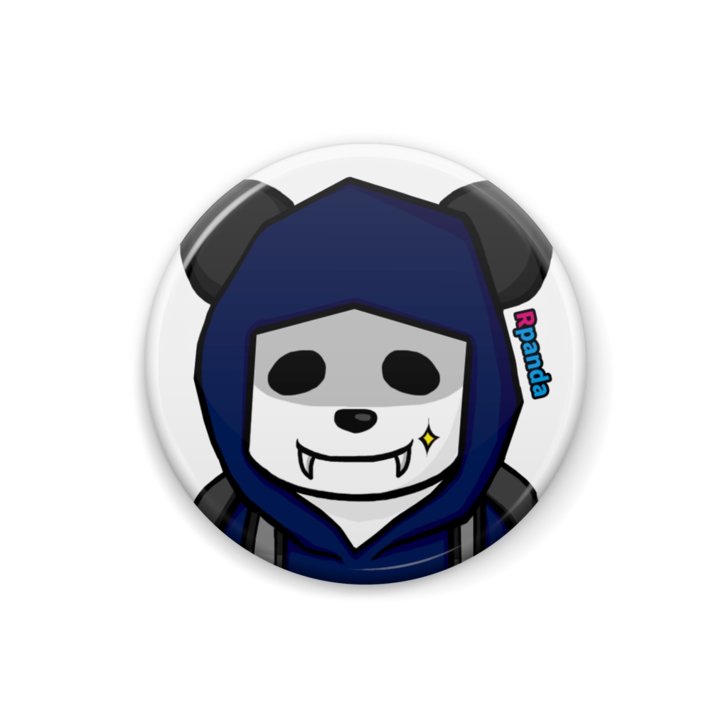 R-panda缶バッチ