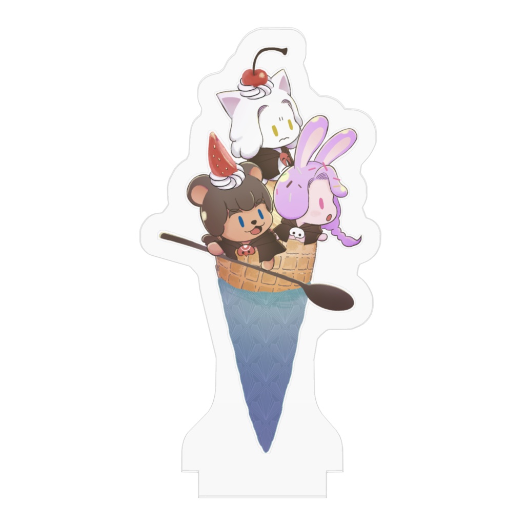 【アクリルスタンド】ちびけも古代トリオパフェ