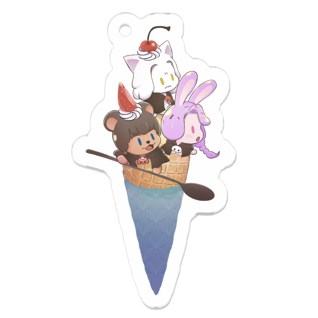 【アクキー】ちびけも古代トリオパフェ