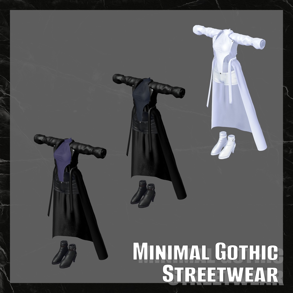 Minimal Godthic Streetwear 『3アバター対応』