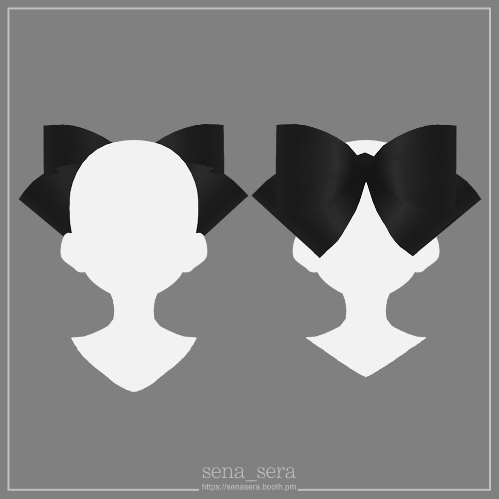 【VRoid】ボリュームリボンバレッタ / Volume ribbon barrette