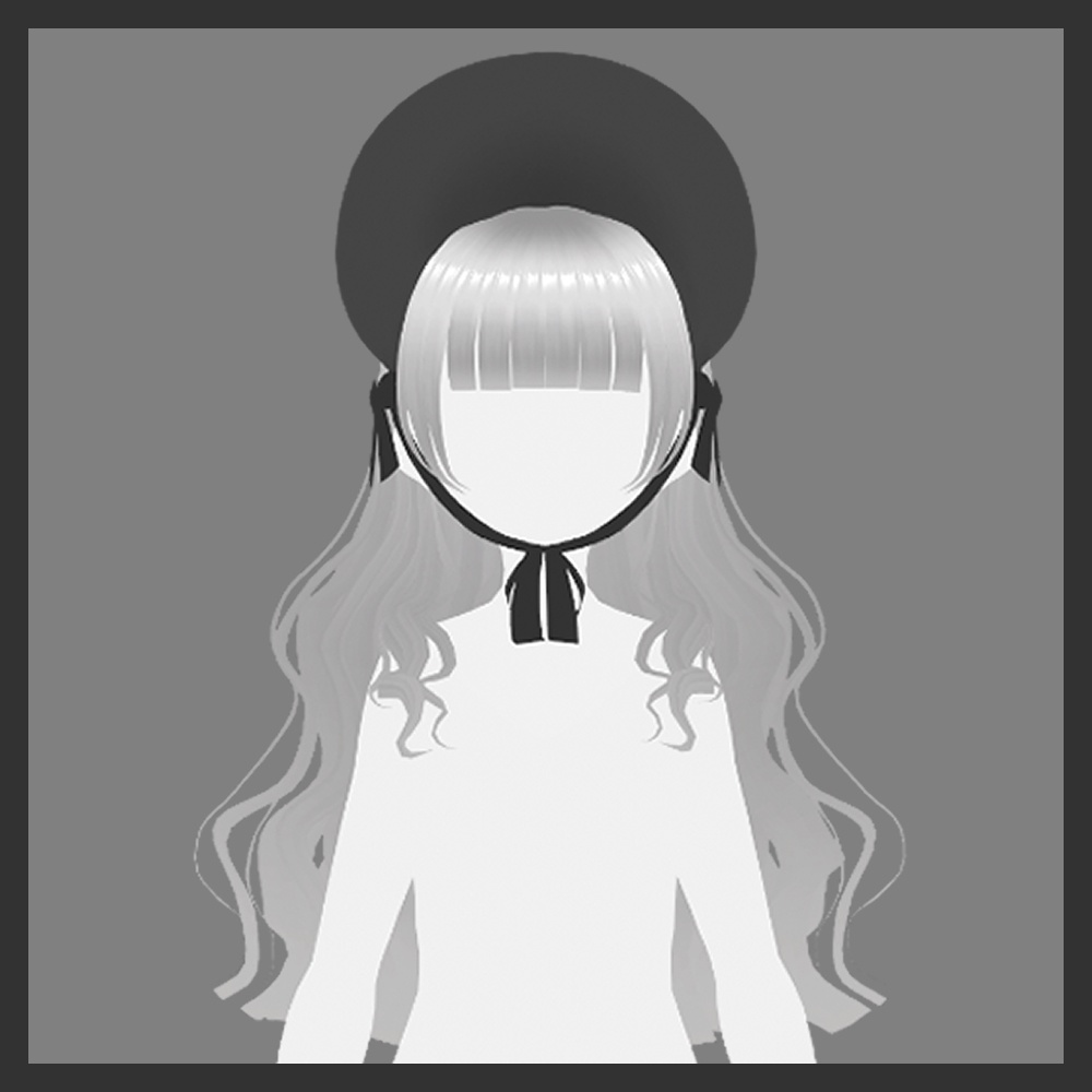【VRoid】ふわふわぱっつんロングヘア