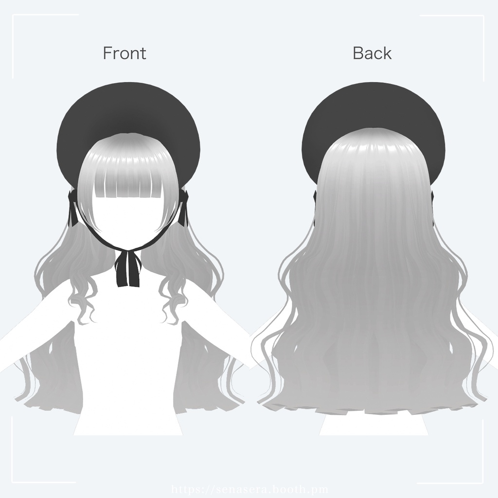 【VRoid】ふわふわぱっつんロングヘア