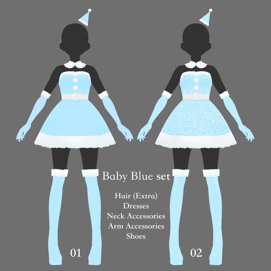 【VRoid】サンタコスチュームセット