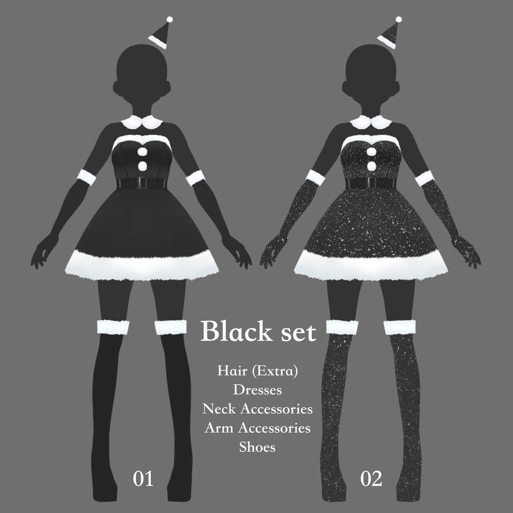 【VRoid】サンタコスチュームセット