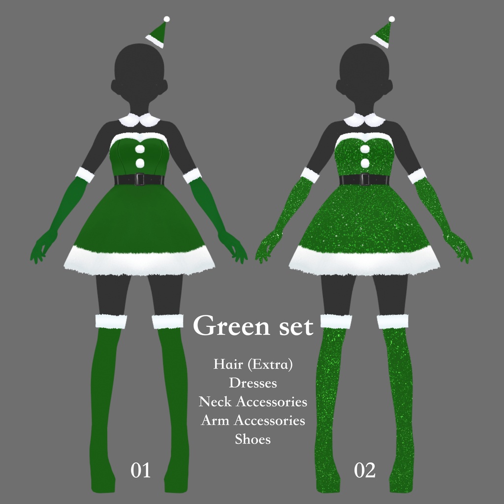 【VRoid】サンタコスチュームセット