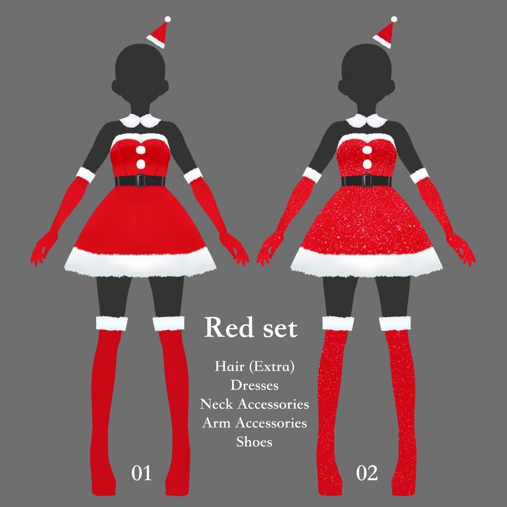 【VRoid】サンタコスチュームセット