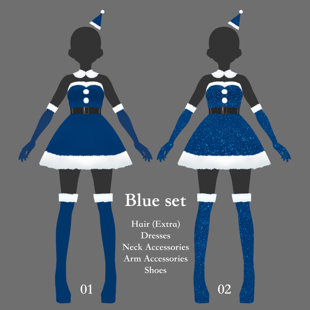 【VRoid】サンタコスチュームセット