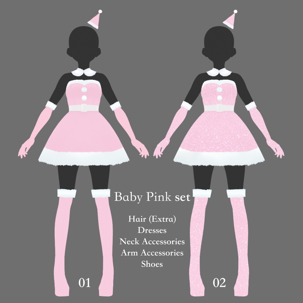 【VRoid】サンタコスチュームセット