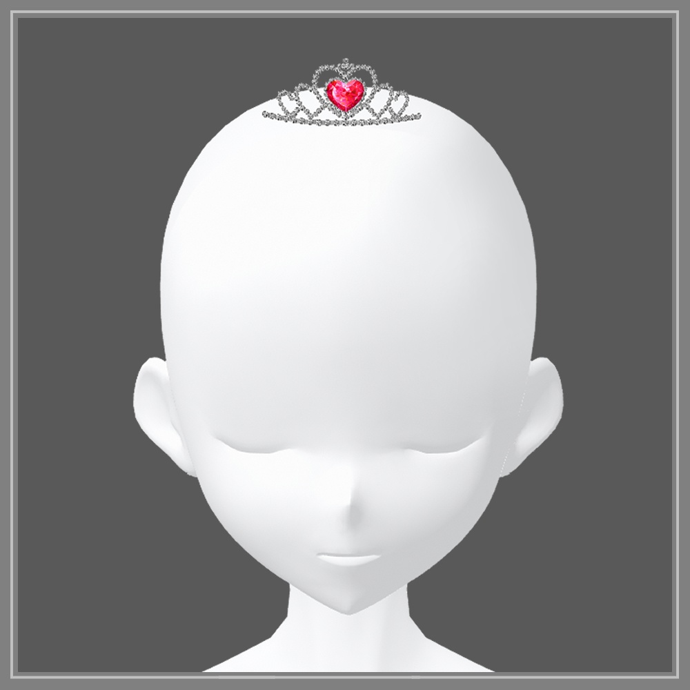 【VRoid】ハートジュエリーティアラ / Heart jewelry tiara