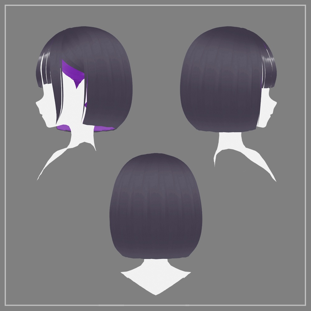 【VRoid】ぱっつんミニボブ / Straight mini bob hair
