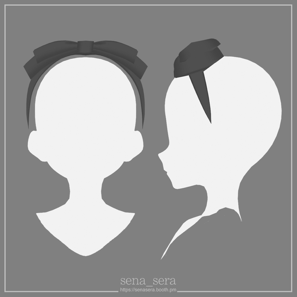 【VRoid】リボンカチューシャ / Ribbon headband