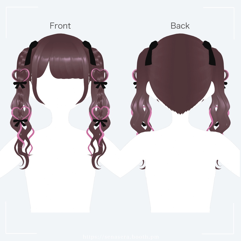 【VRoid】ヘアメツインテール