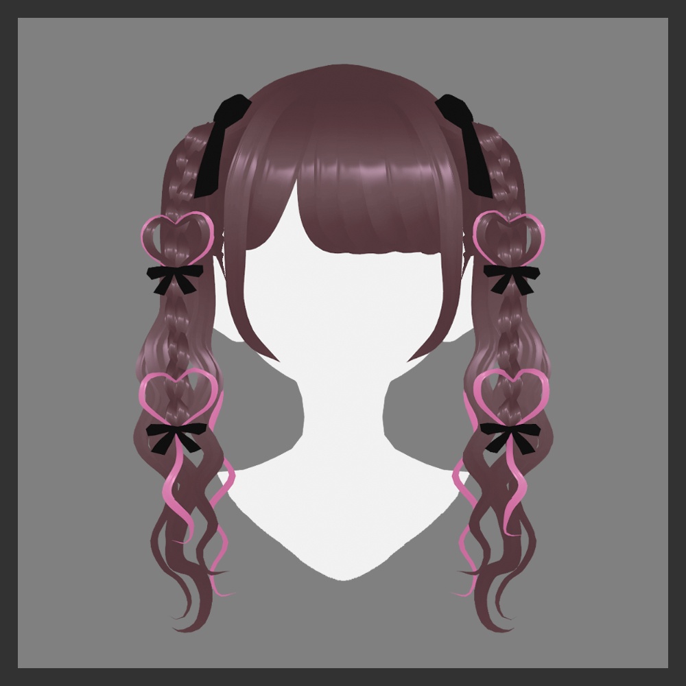 【VRoid】ヘアメツインテール