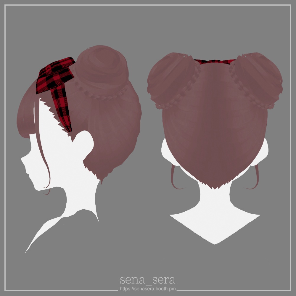 【VRoid】くまみみおだんごヘア / Bear ear bun hairstyle