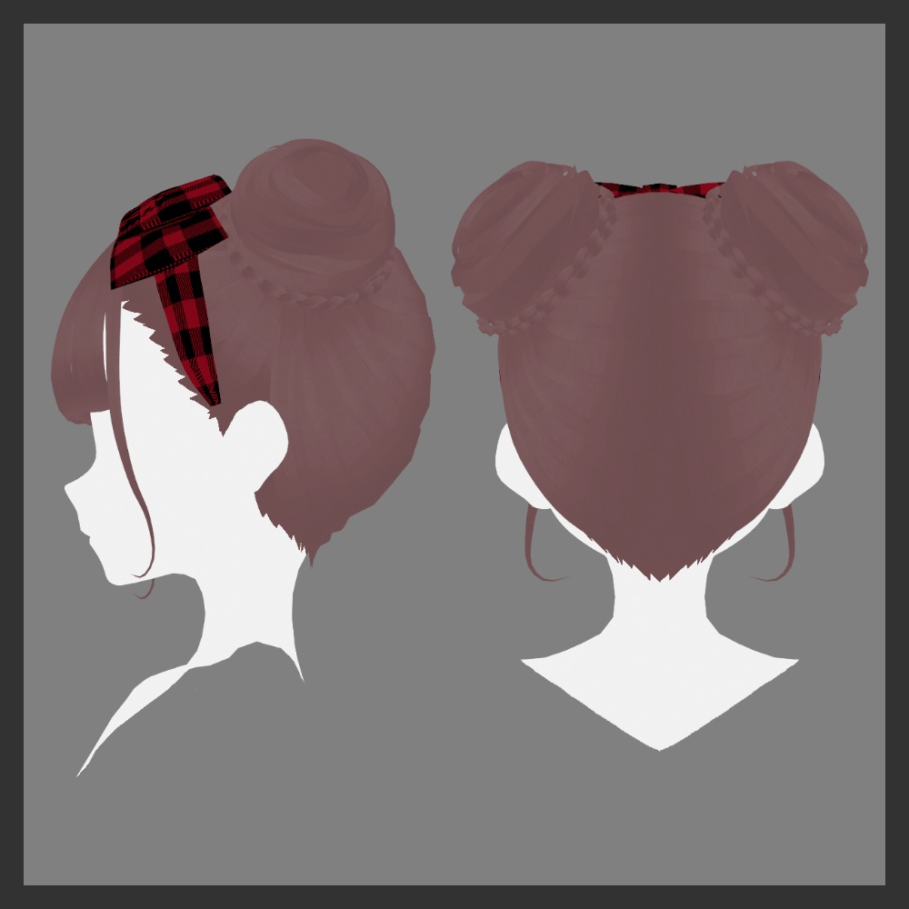 【VRoid】くまみみおだんごヘア