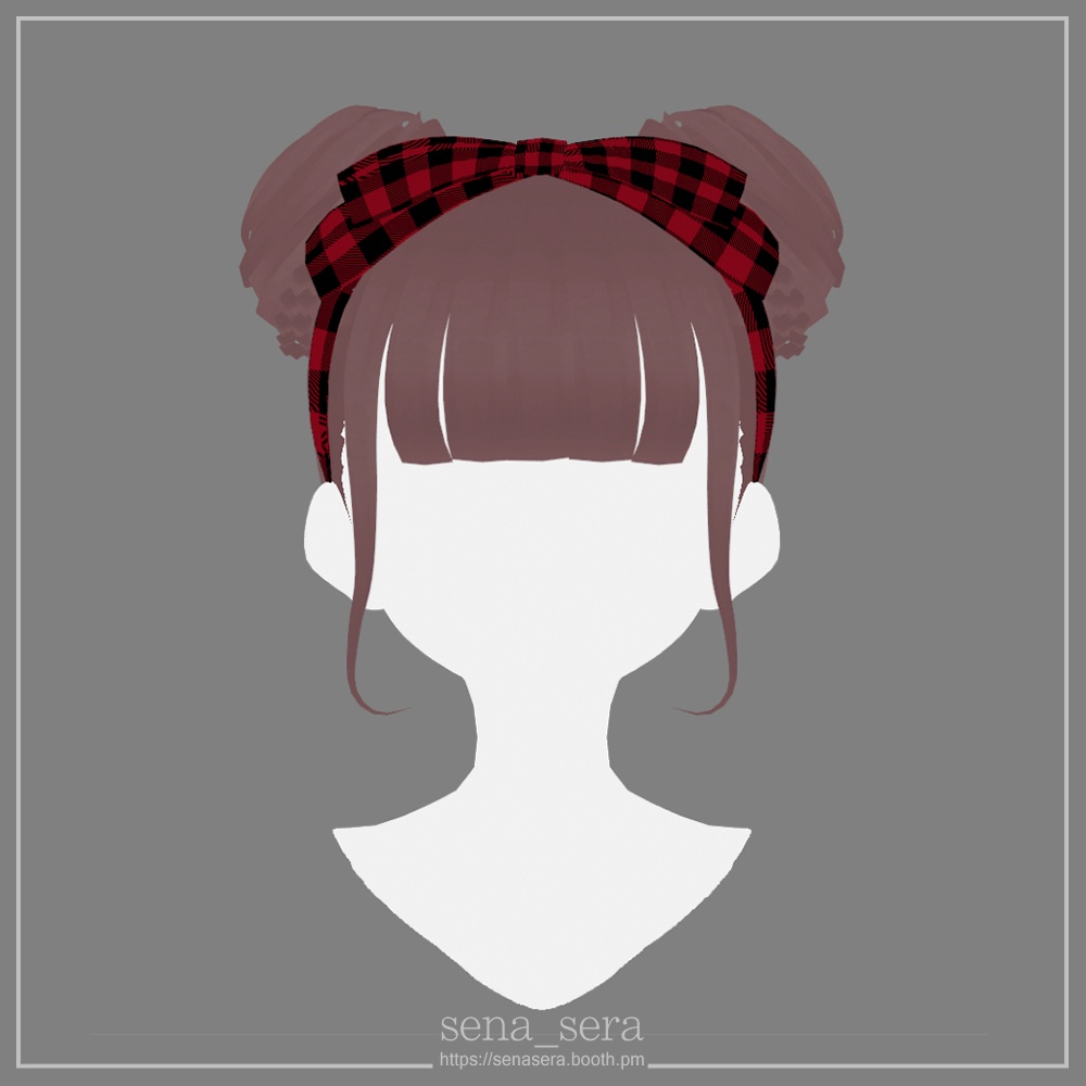 【VRoid】くまみみおだんごヘア / Bear ear bun hairstyle