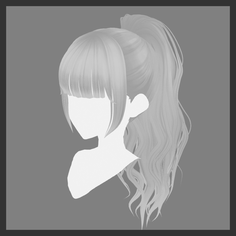 【VRoid】ボリュームハイポニー / Volume high ponytail