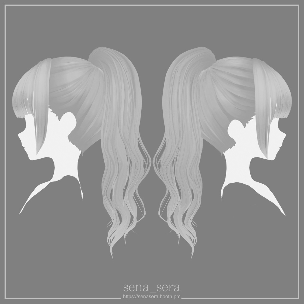 【VRoid】ボリュームハイポニー / Volume high ponytail