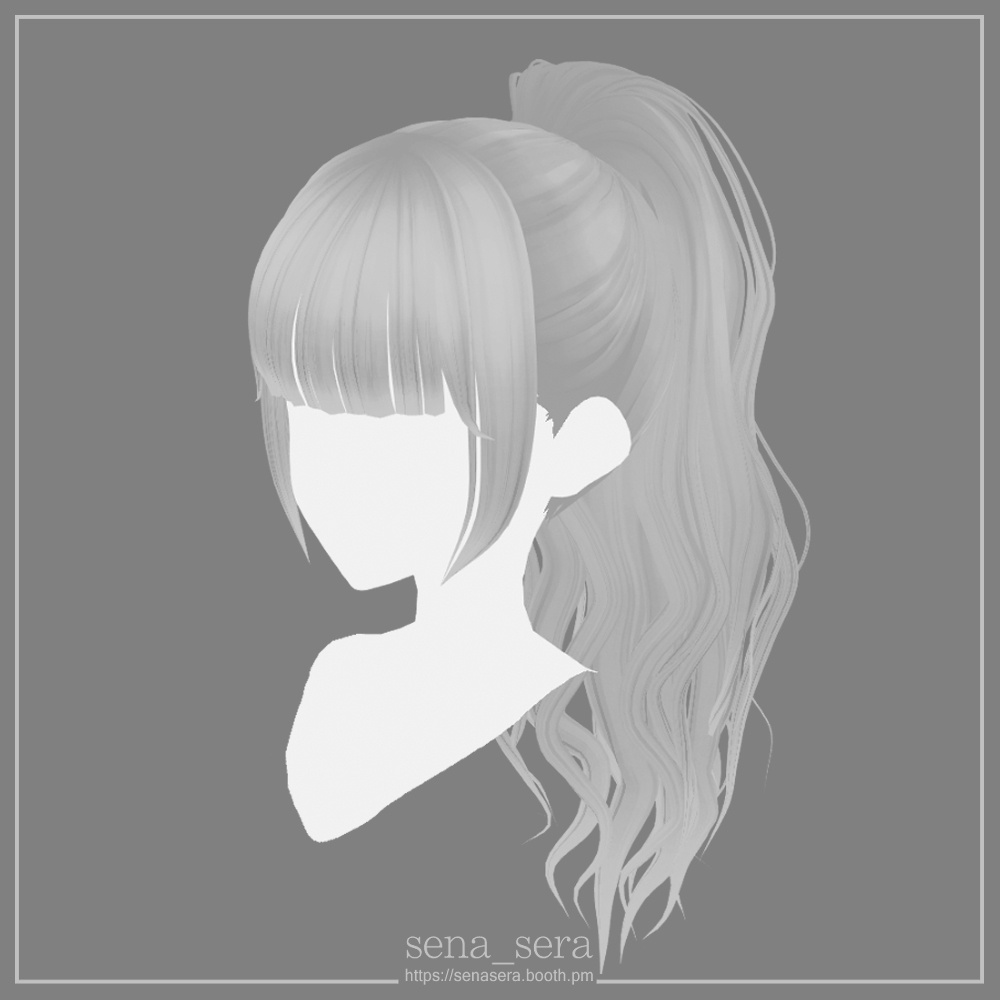 【VRoid】ボリュームハイポニー / Volume high ponytail
