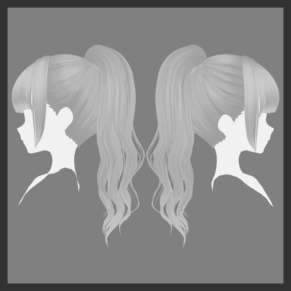 【VRoid】ボリュームハイポニー