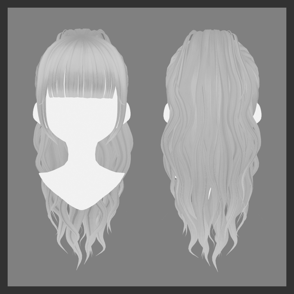 【VRoid】ボリュームハイポニー