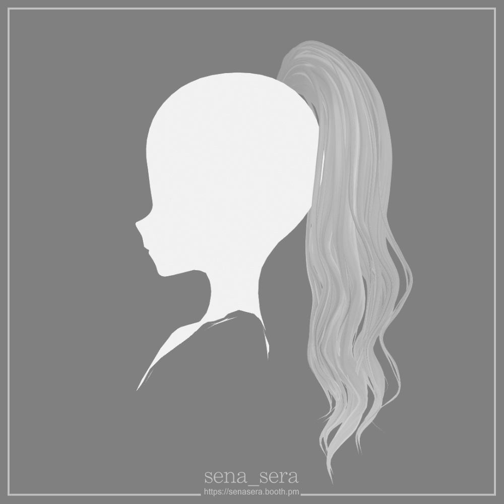 【VRoid】ボリュームハイポニーエクステ / Volume high pony extensions