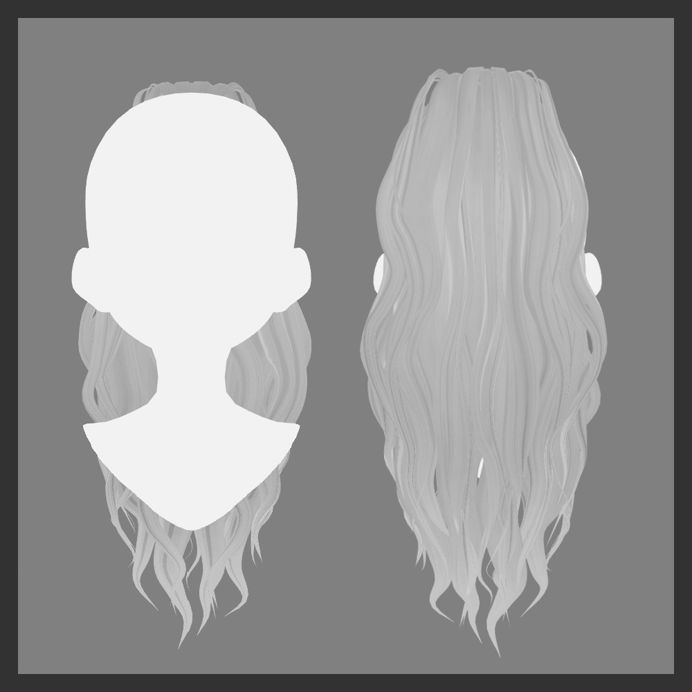 【VRoid】ボリュームハイポニーエクステ