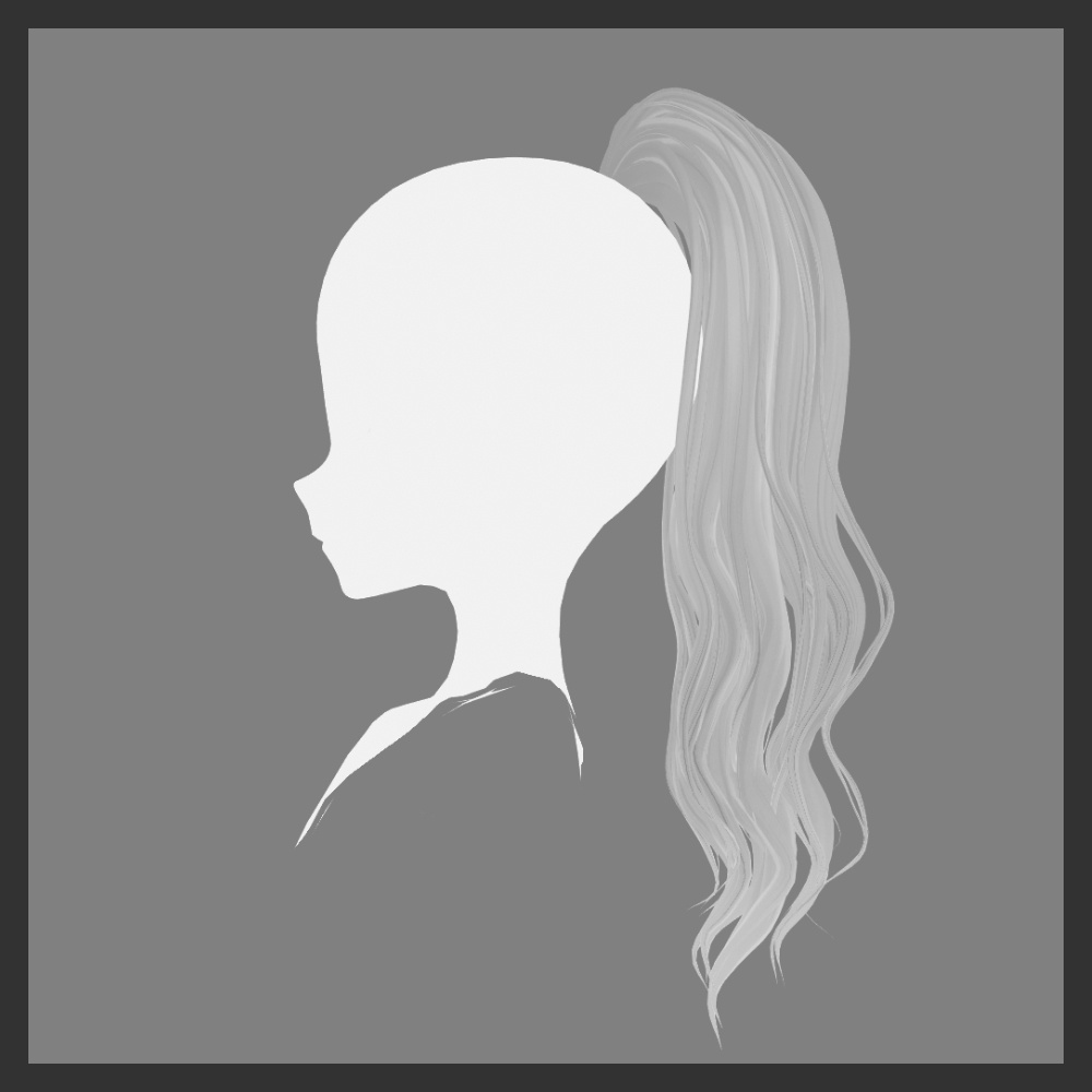 【VRoid】ボリュームハイポニーエクステ