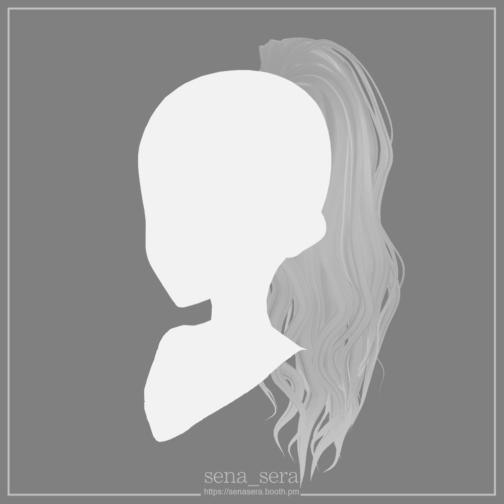 【VRoid】ボリュームハイポニーエクステ / Volume high pony extensions