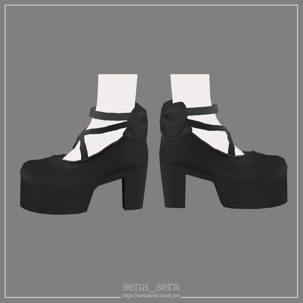 【VRoid】厚底ロリータパンプス / Platform lolita pumps