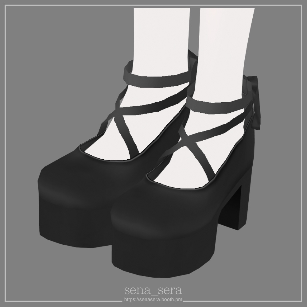 【VRoid】厚底ロリータパンプス / Platform lolita pumps