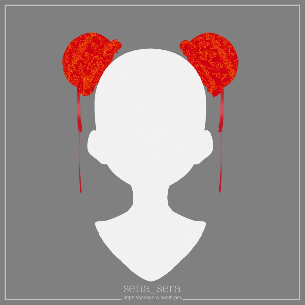 【VRoid】おだんごカバー / Chinese style bun cover