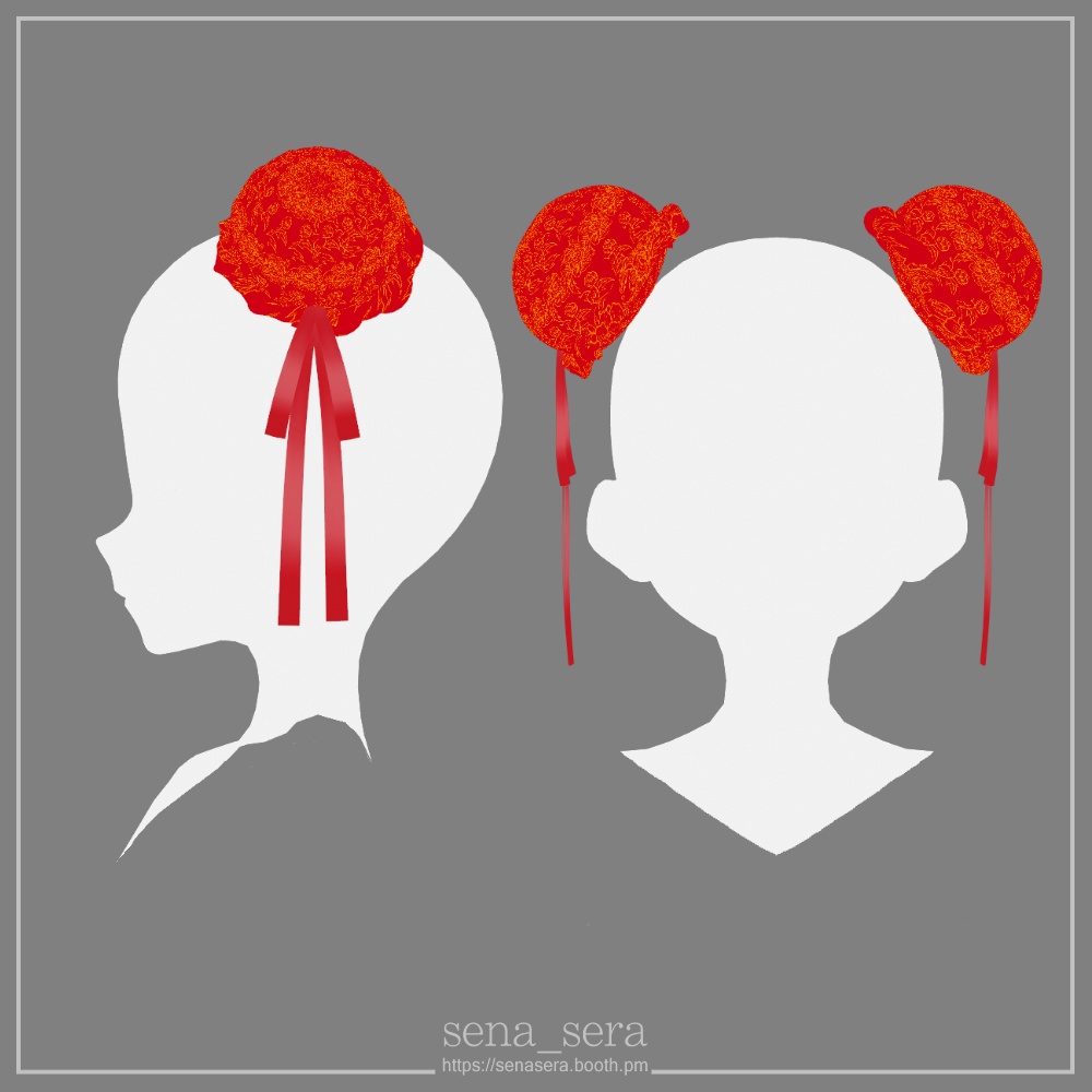 【VRoid】おだんごカバー / Chinese style bun cover