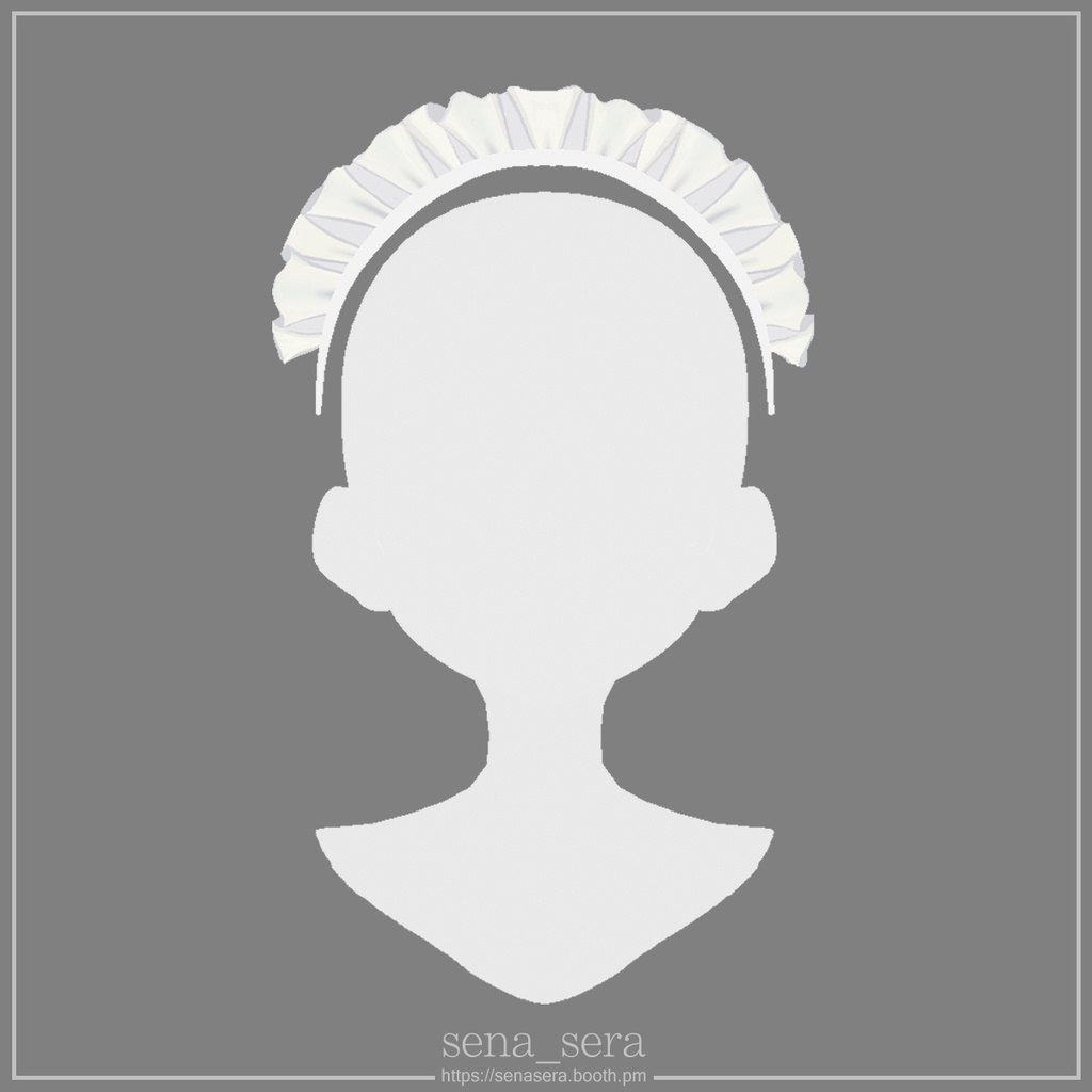 【VRoid】フリルメイドカチューシャ / Frill maid headband