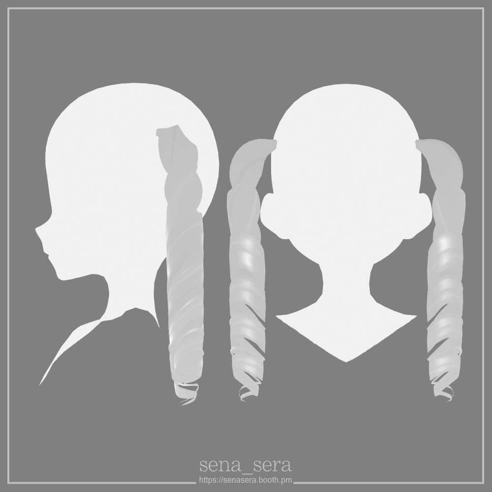 【VRoid】ドーリィコロネツインエクステ / Dolly coronet twin extensions