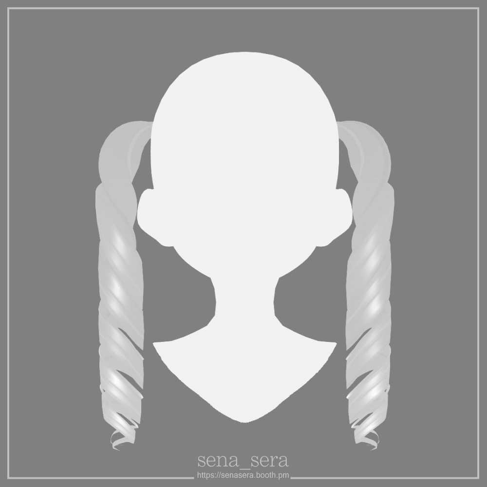 【VRoid】ドーリィコロネツインエクステ / Dolly coronet twin extensions