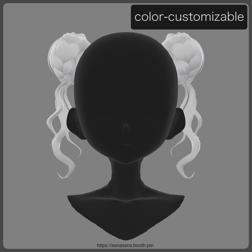 【VRoid】くるふわくらげツインエクステ / Fluffy Jellyfish Twin Extensions