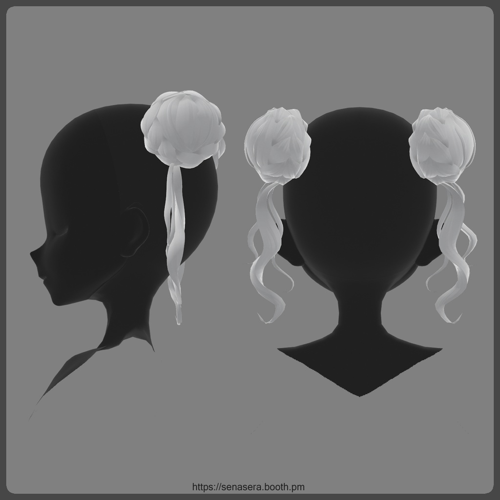 【VRoid】くるふわくらげツインエクステ / Fluffy Jellyfish Twin Extensions