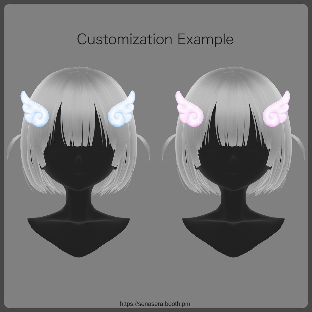 【VRoid】天使のはねクリップ / Angel Wing Hair Clip