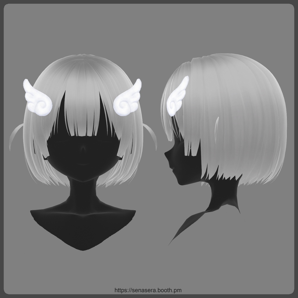 【VRoid】天使のはねクリップ / Angel Wing Hair Clip