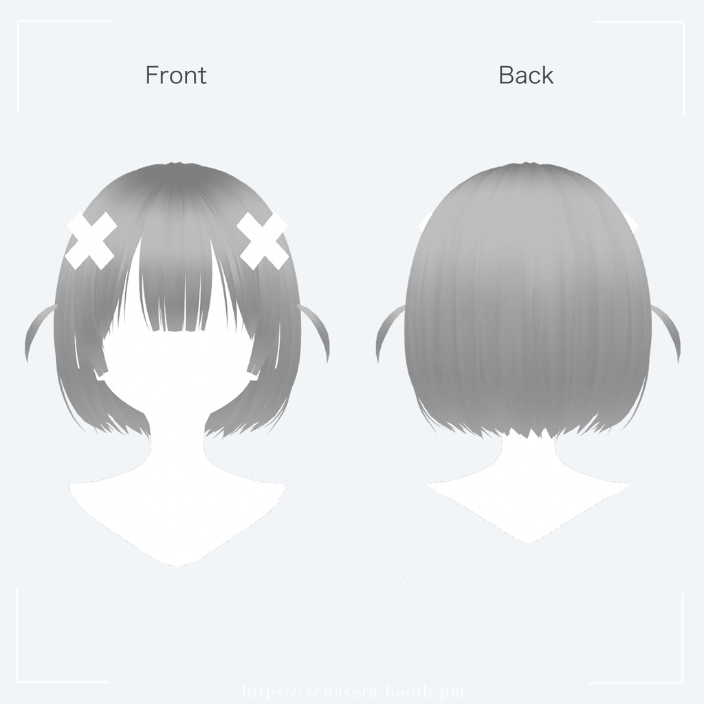 【VRoid】ばってんヘアクリップ