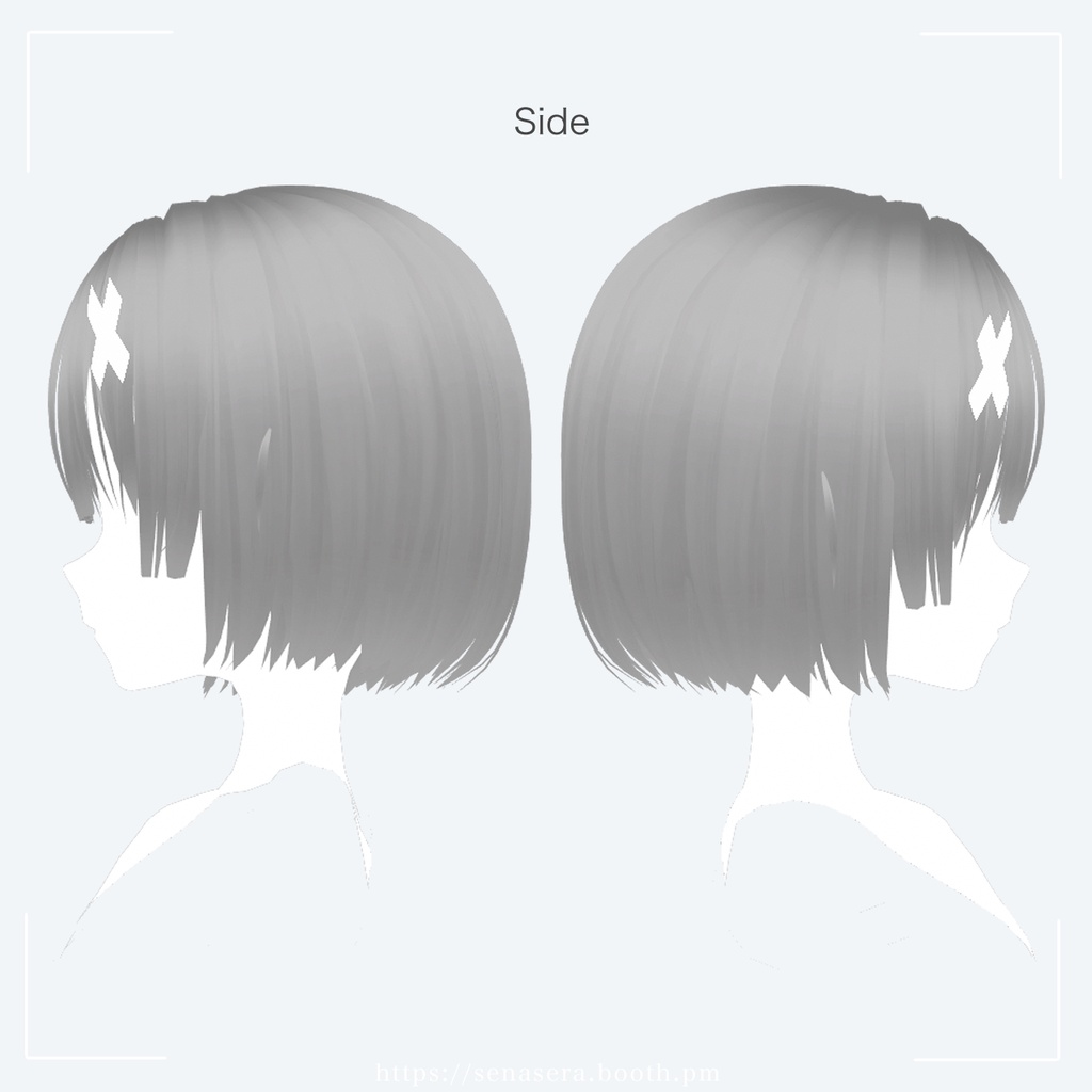 【VRoid】ばってんヘアクリップ